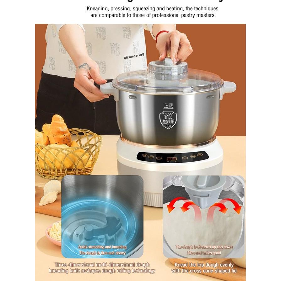 Impastatrice 6.5L Automatica Elettrica Domestica Macchina per Impastare Miscelatore per Farina Per Cottura Macchina da Chef