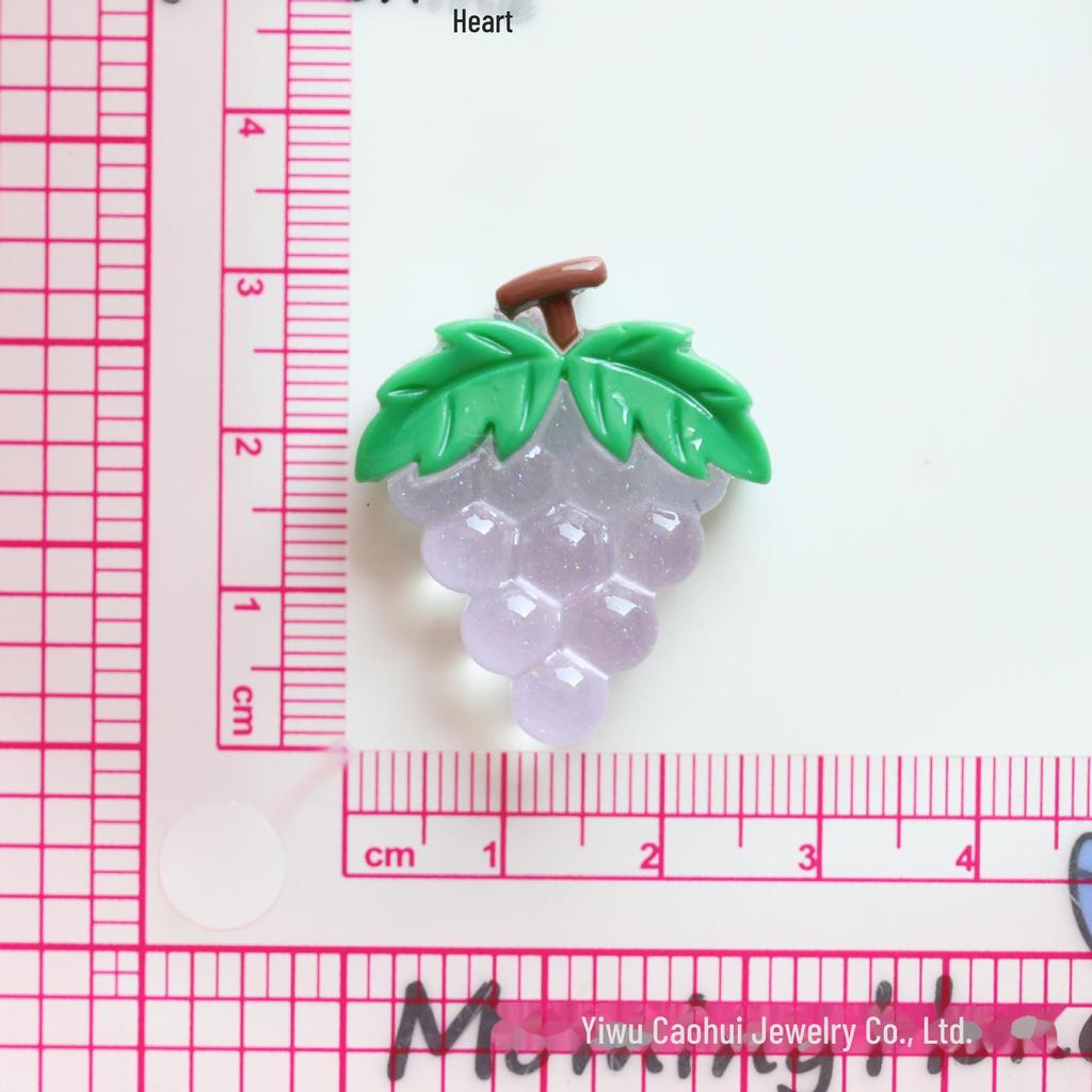 Transparent Glitter Fruit Resin Shoe Charms: Strawberry & Watermelon