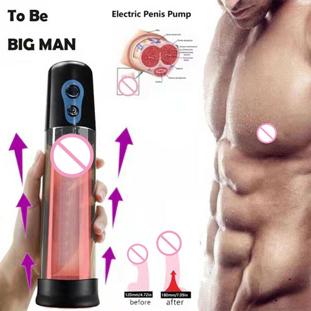 Automatic Penis Enlarger Pump Rechargeable Penis Extender Electric Vacuum Cock Pump Penile Exercise Masturbator Sex Toy for Men