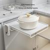 1pc of a Foldable Countertop Storage Shelf Designed To Hang On Cabinet Doors Serving As a Multifunctional Auxiliary Partition Board