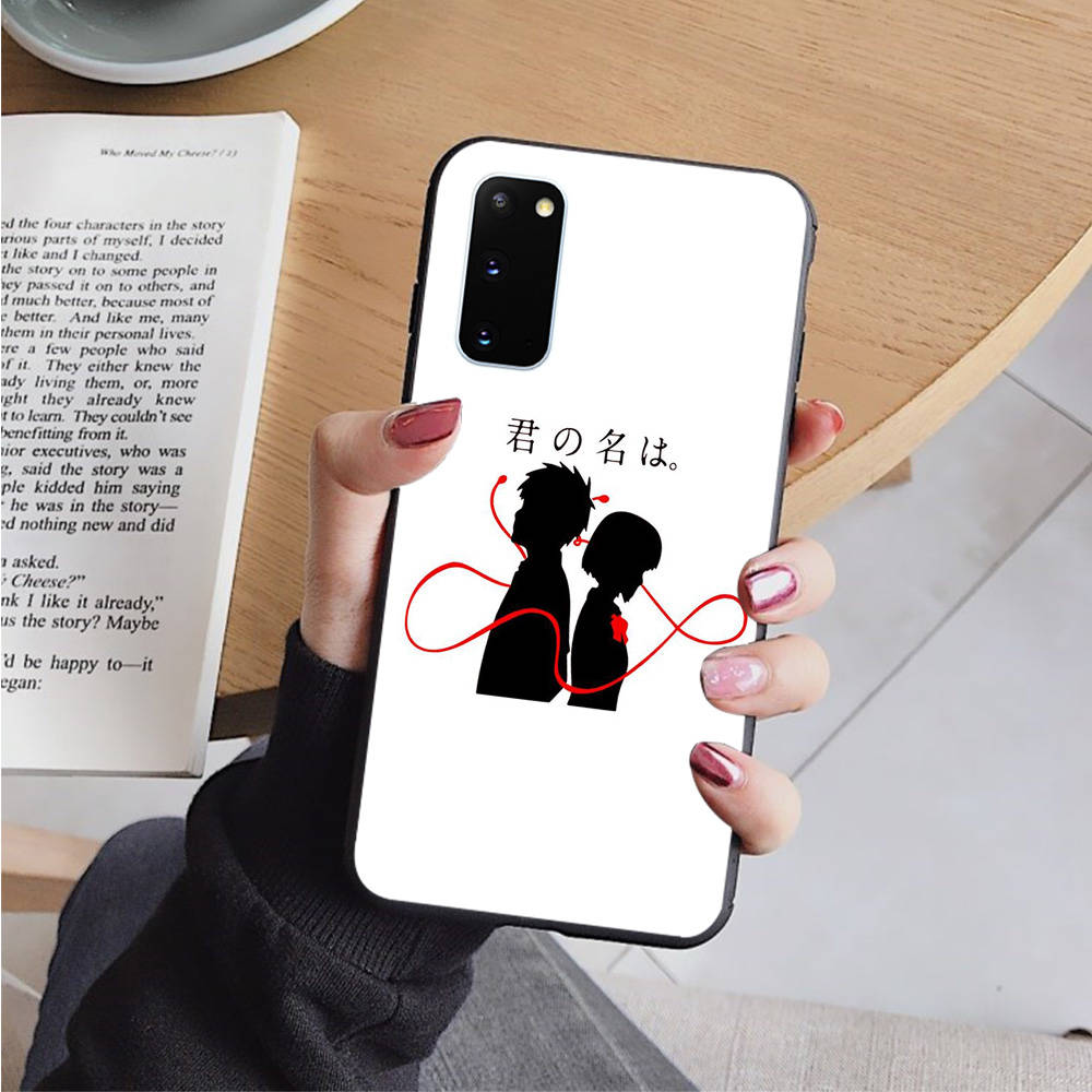 AD95 Your Name Black Case for Samsung Note 20 Lite S24 Ultra S23 S22 A05 A06 A11 A71 A15 A16 A13 A24 A25 A33 A52 A53 M55 M35 Sofe Cover