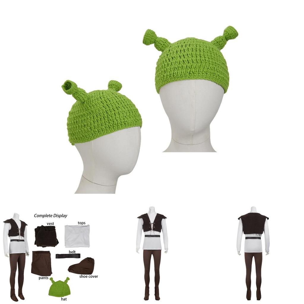 Shrek Themed Cosplay Outfit Made Of Polyester For Halloween Costume Parties