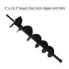 4 Inch Earth Auger Drill Bits for Planting, 4 X 31.5 Gasoline Engine Auger Post Hole Digger Drill Bits, Bulb Planter Tool with 3/4 Shaft