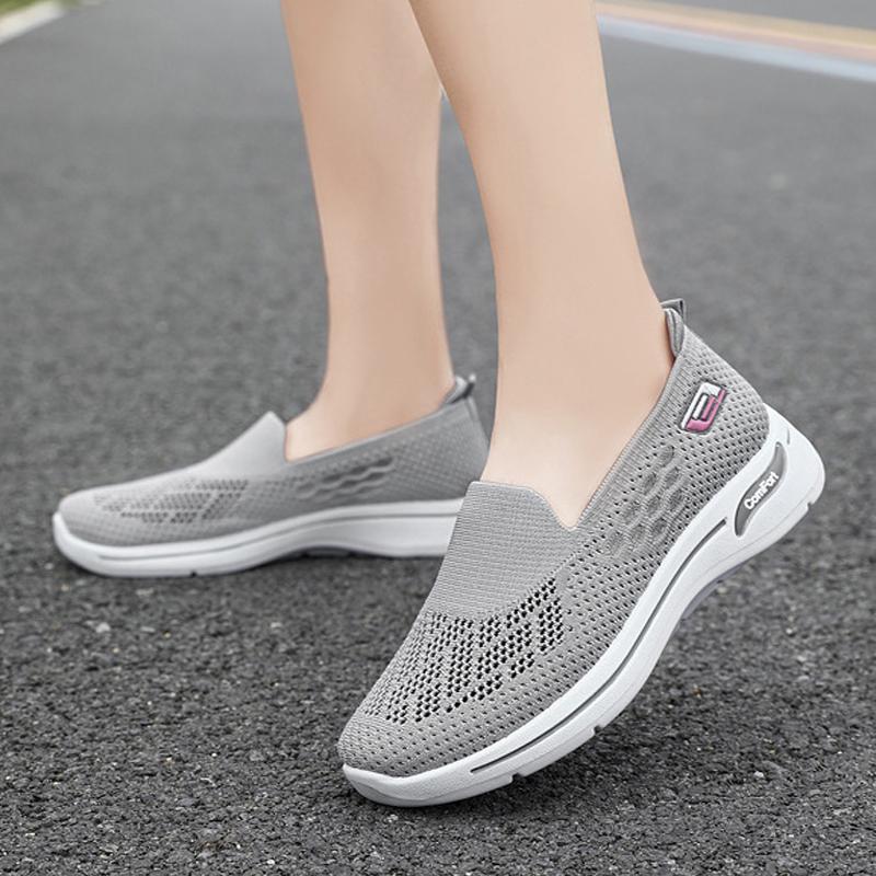 Women's Lightweight Sneakers Spring and Autumn Mesh Breathable Casual Walking Shoes Non-slip Fitness Trainers