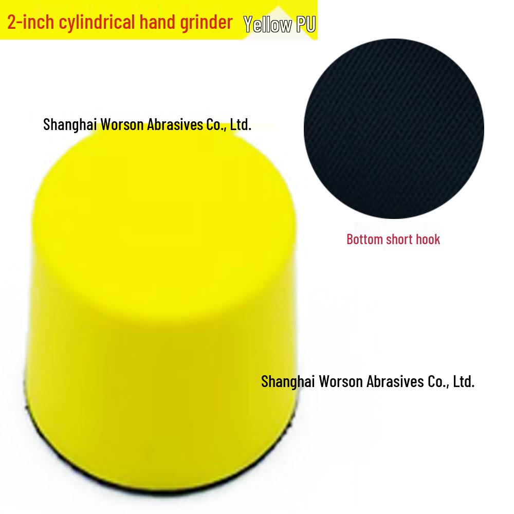 4" 100mm Self-Adhesive PU Foam Hand Grinding Disc for Manual Sanding and Polishing, Yellow