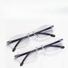 Ultra Light Rimless Diamond Edge Trimming Anti Blue Light Reading Glasses Men Women Radiation-resistant Presbyopia Eyeglasses