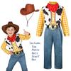 Toy Story Woody Dress Up Costume Kids Cosplay Jessie Top+Pants+Scarf+Belt Sets Girls Halloween Carnival Party Fancy Party Outfit