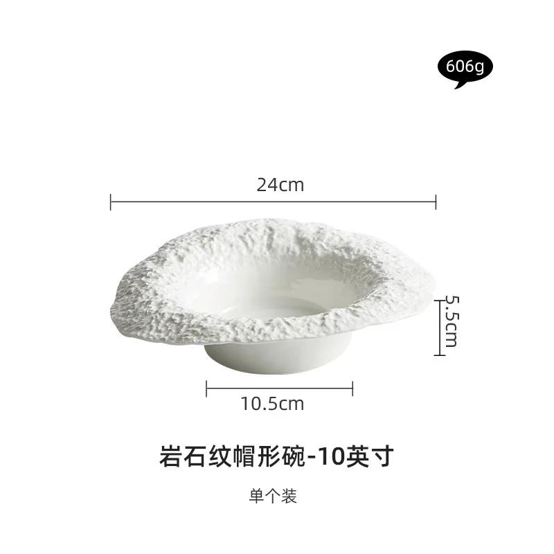 pattern straw hat bowl pasta  ceramic salad  domestic mushroom soup plate deep  senior sense club dinner plate