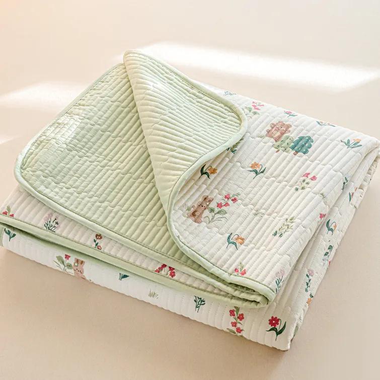 

Двустороннее хлопковое покрывало из трех частей, комплект из нескользящей простыни, хлопковая застежка, утолщенная 150*200cm