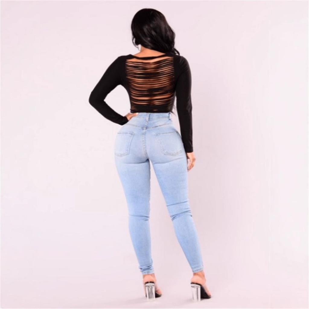 Fashion Women Lady Denim Skinny Pants High Waist Stretch Jeans Slim Pencil Jeans Women Casual Jeans