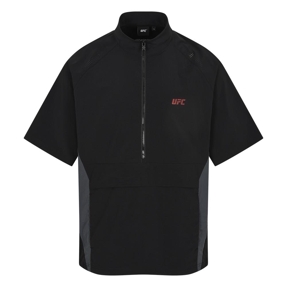 Ufc Sport Ufc Fight Block Oversized Short Sleeve Anorak Jacket Black U2Jkw2302Bk