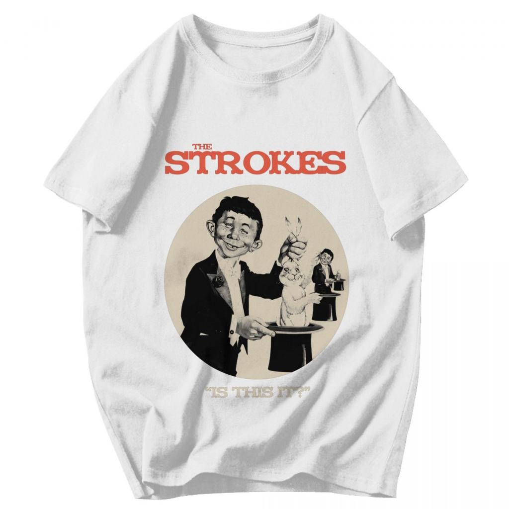Men T Shirt Strokes 2025 Summer Y2K Graphic Quality Unisex Tops T Shirts