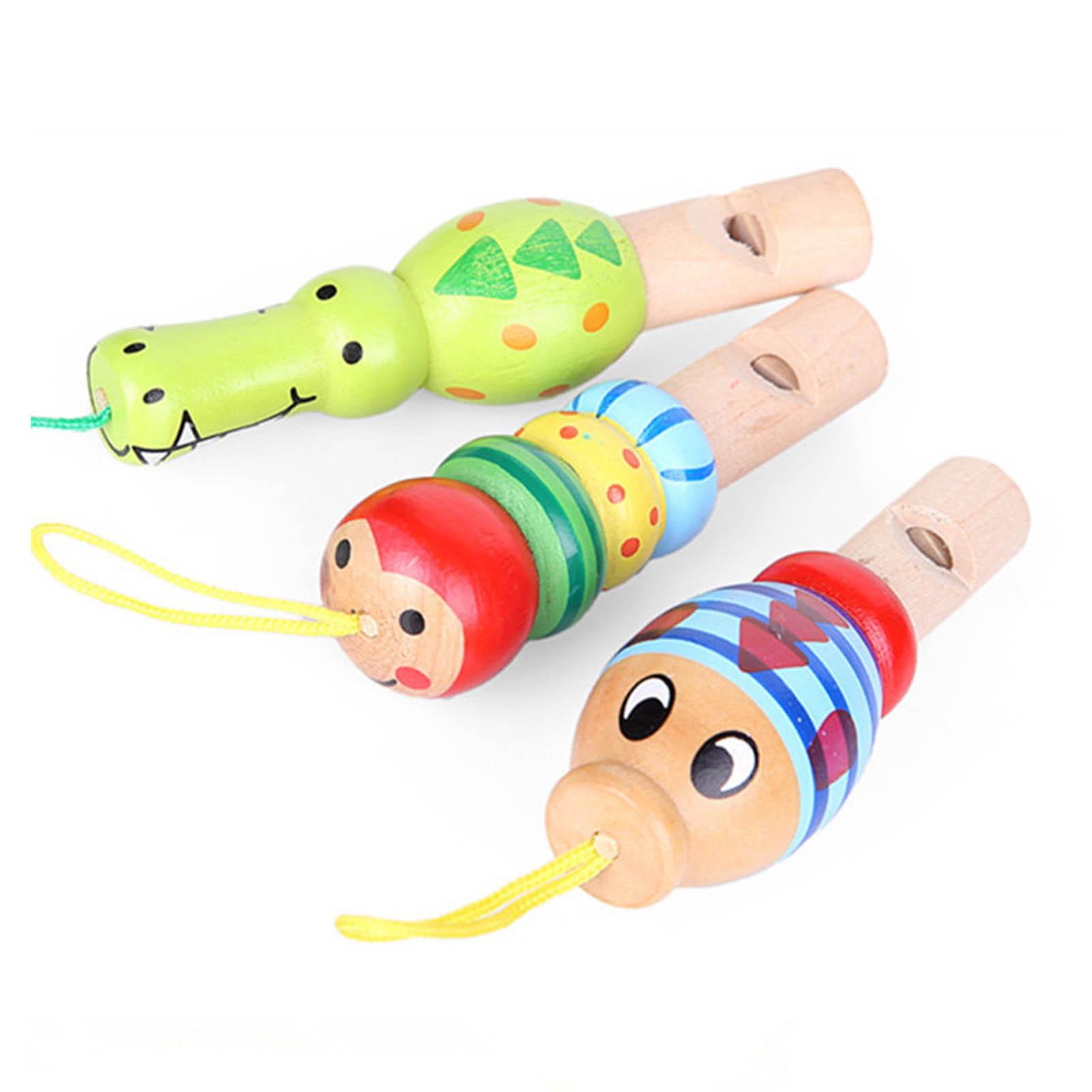 

Деревянный свисток Мультяшная мини-флейта Красочная музыкальная игрушка Музыкальный инструмент для детей