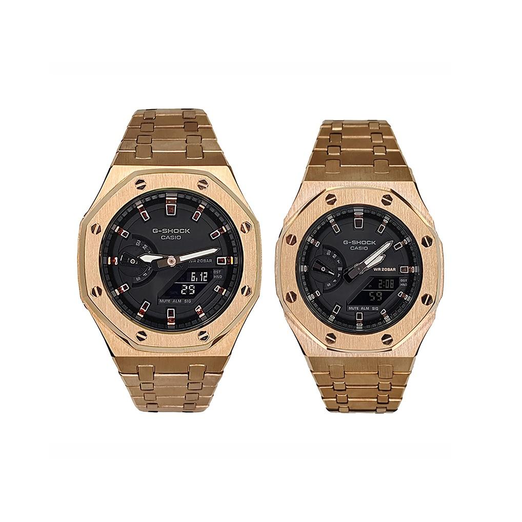 

CASIO Unisex Liquid Crystal,Analog Dual Display Series 44mm Black Watch GA-2100-1A1(Watch3--) Black Dial