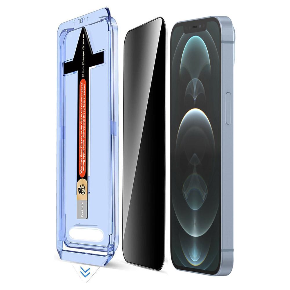 

For iPhone 12 Pro/12 Anti Spy Tempered Glass Screen Protector with Automatic Dust Removal Tool Type A