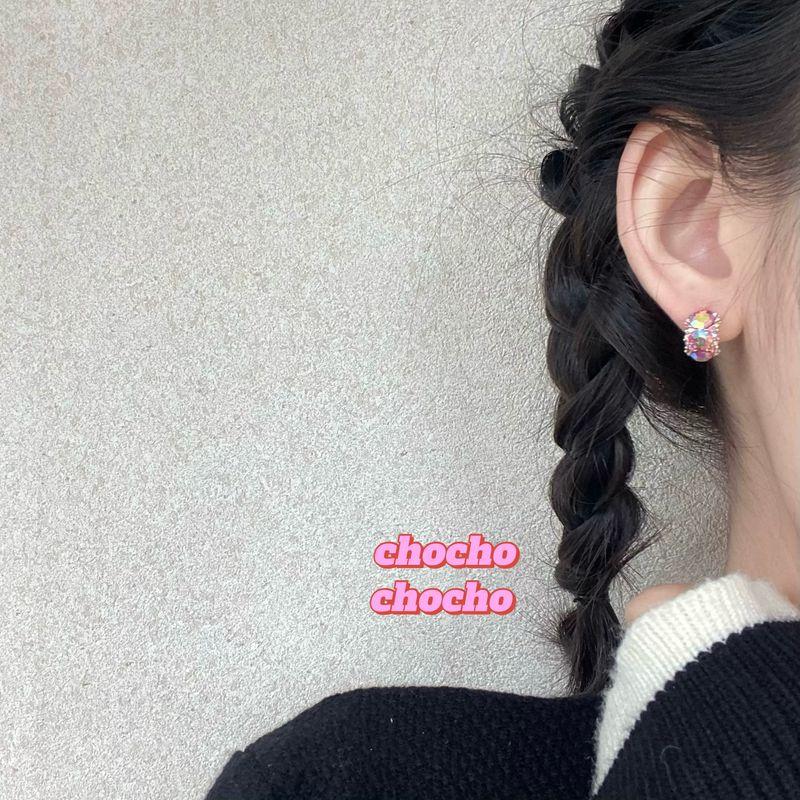 

Korean-Style Niche Retro Multi-Cut Earrings Beautiful smoke pollen 925 silver needle