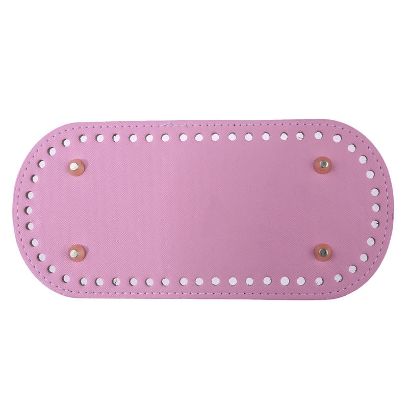 Creative Oval Shape DIY Hand Stitched Woven Bag Cushion Base with Holes Rivet Bottom Accessories
