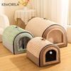 Winter Enclosed Pet Bed Thickened Portable Dog House & Cat Tent with Washable Bedding Needed Bed for Small Medium Large Dogs