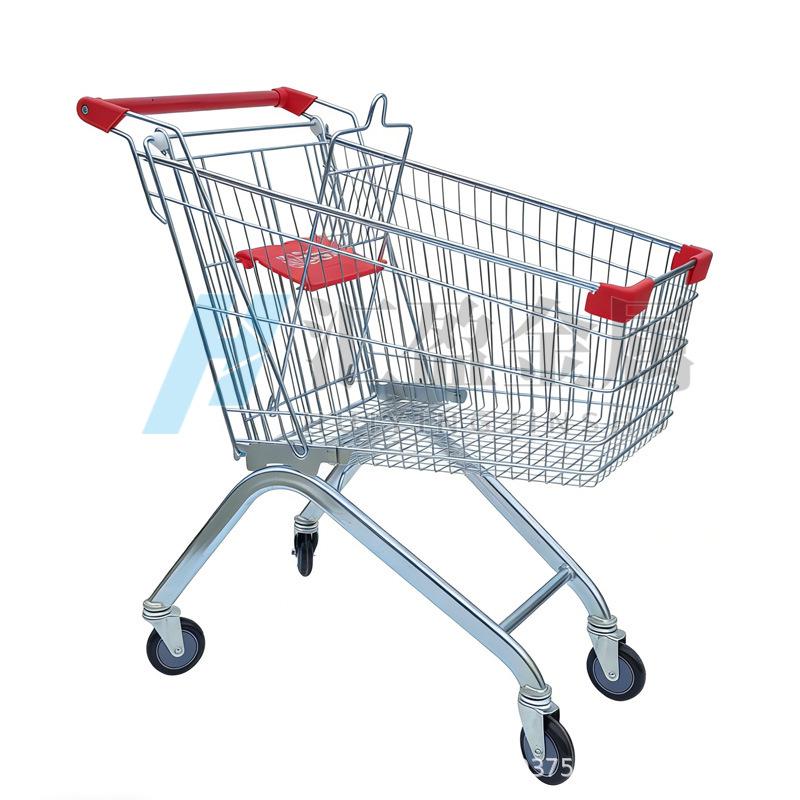 European Herringbone Shopping Cart for Supermarkets and Warehouses