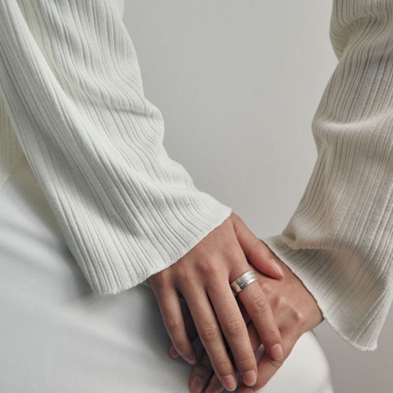 green [925 silver] Five.silver.216 / conto ring