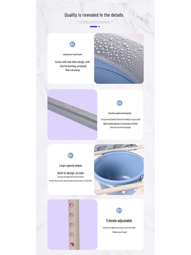 Scaun WC Pliabil de Interior pentru Vârstnici și Femei Însărcinate cu Scaun pentru Genuflexiuni