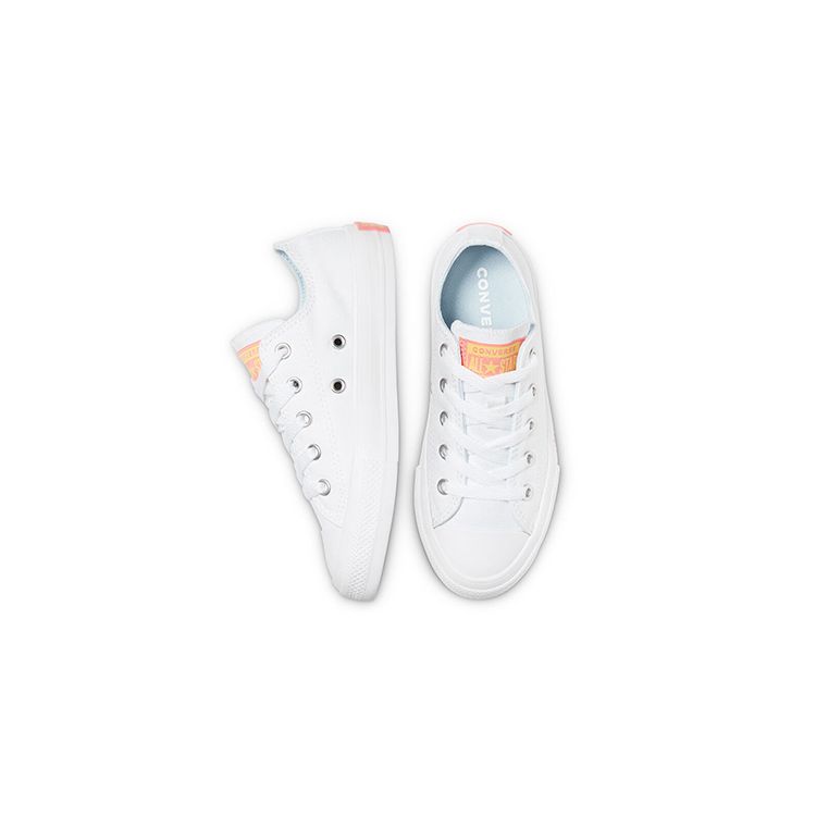 Converse Chuck Taylor All Star Low Top Comfortable Durable Low Top Kids Canvas Shoes Kids Sneakers White Yellow 670702C