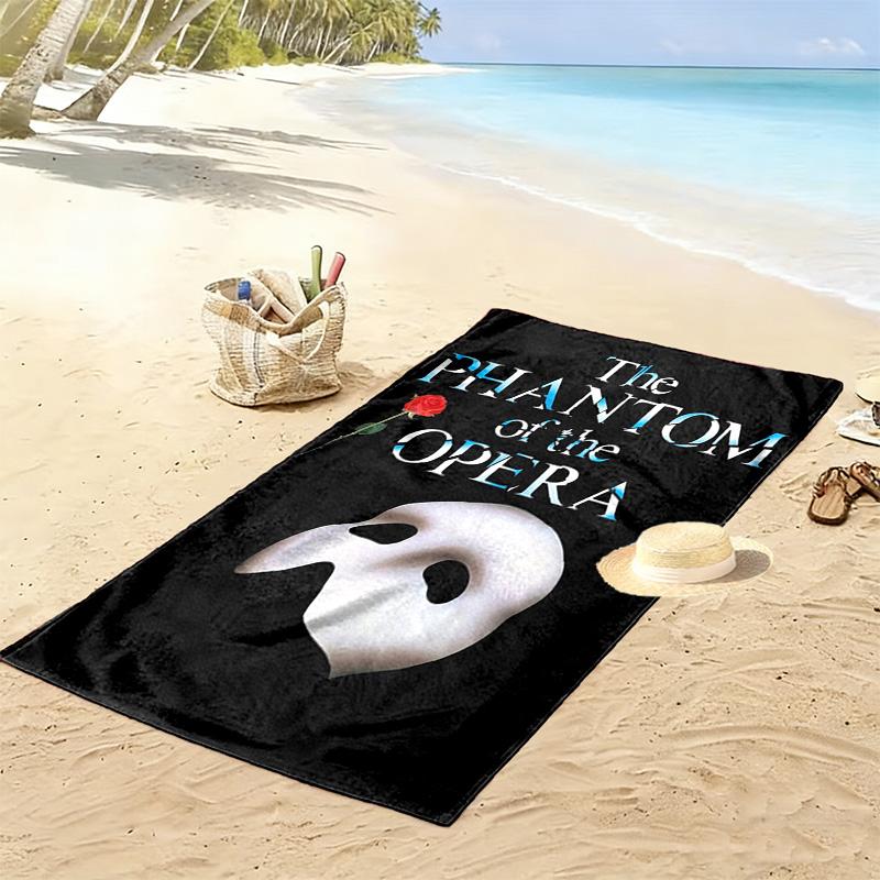 The Phantom of the Opera 2D Flat Print Beach Towel, Large Soft Quick Dry Towel for Beach Camping Swimming.NSTJ0928304