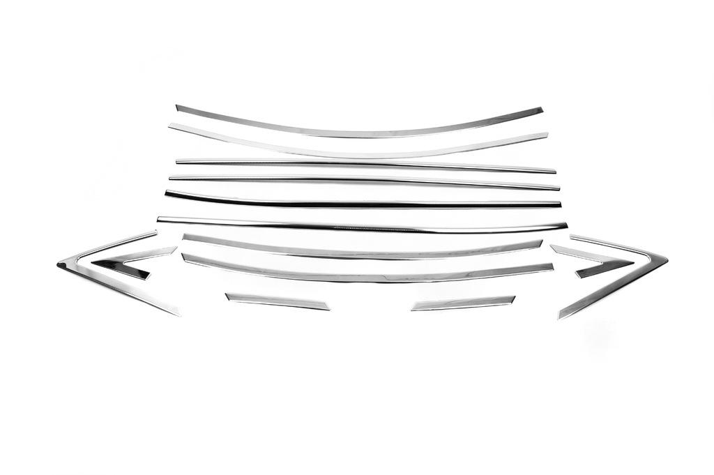Kit complet de finisare din sticlă (14 buc, otel inoxidabil) pentru Hyundai Accent 2011-2017
