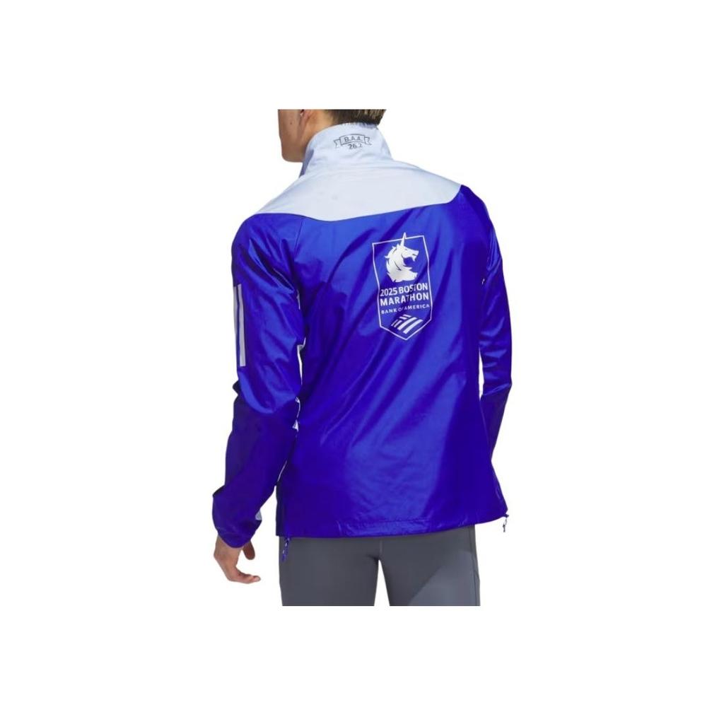 Adidas Color Block Slim Fit Zip Long Sleeve Jacket Men Jackets Blue JN3003