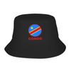 Republic Of Congo Congolese Flag Bucket Hat Gift For Girl Boy Lovely  Vocation Caps For Travel UV Protection