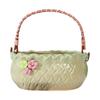 Handheld Basket Planter Container Decorative Ornament Planting Pot Cute Gardening Ceramic Flower Pot for Home Office Desktop