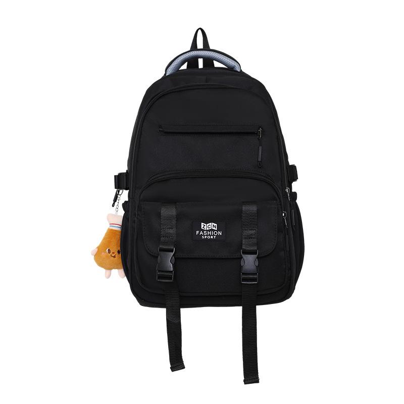 New large-capacity backpack, female college backpack, men's schoolbag, fashionable and versatile, campus style ins