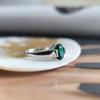 Серебряное кольцо с изумрудом nano 0.908ct, вес изделия 2,25 гр (2205845)