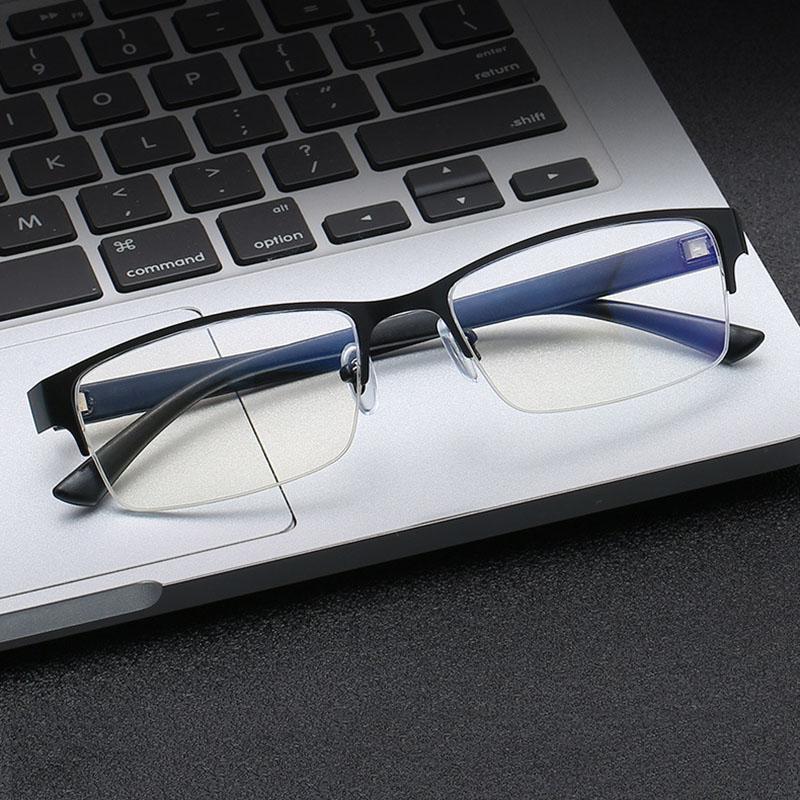 Unisex Business Classic Diopters Men Half Frame Office Women Reading Glasses Trend New Metal  Accessories