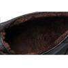 2024 Winter Genuine Leather Shoes Men Winter Shoes Brand Footwear Warm Plush Mens Casual Shoes Black A444