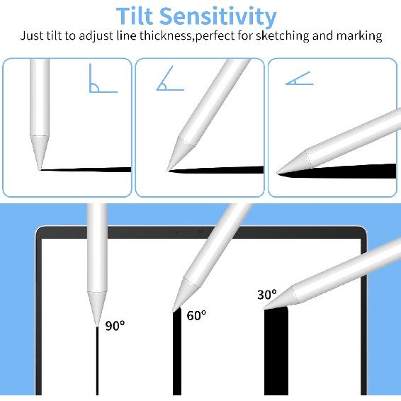 Stylus Pen for iPad, with Storage Box Fast Charging& Palm Rejection, Work for 2018-2023 Apple iPad Pro 11&12.9 inch,iPad Air 3/4/5, iPad Mini 5/6,
