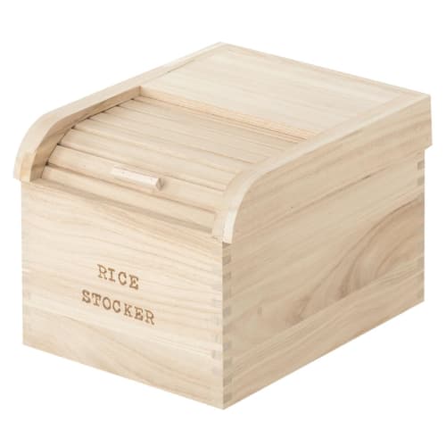 Bon Furniture 5kg Rice Container, Paulownia Wood, Rice Container, Rice Storage, Rice Keeper, Stylish, Type B