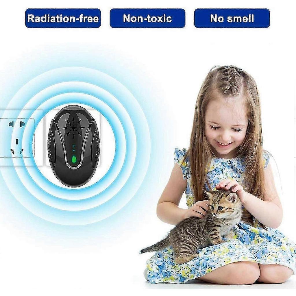 Plug-in Ultrasonic Pest Repellent, Electronic Insect Repellent, Safe and Non-toxic for Various Bugs and Pests
