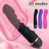 20 Modes Vibrator Soft Silicone Dildo Realistic Penis Strong Motor G-spot Clitoral Stimulator Female Masturbator Adult Sex Toys