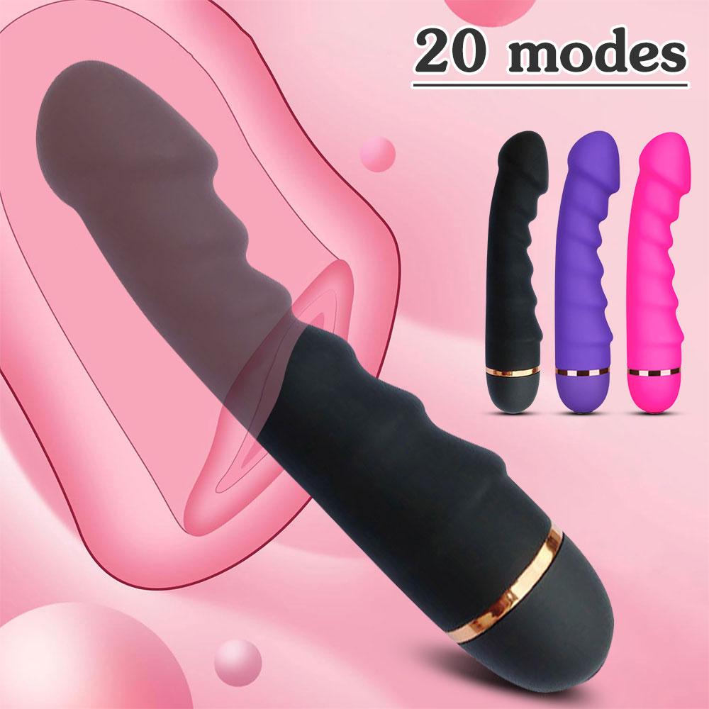 20 Modes Vibrator Soft Silicone Dildo Realistic Penis Strong Motor G-spot Clitoral Stimulator Female Masturbator Adult Sex Toys
