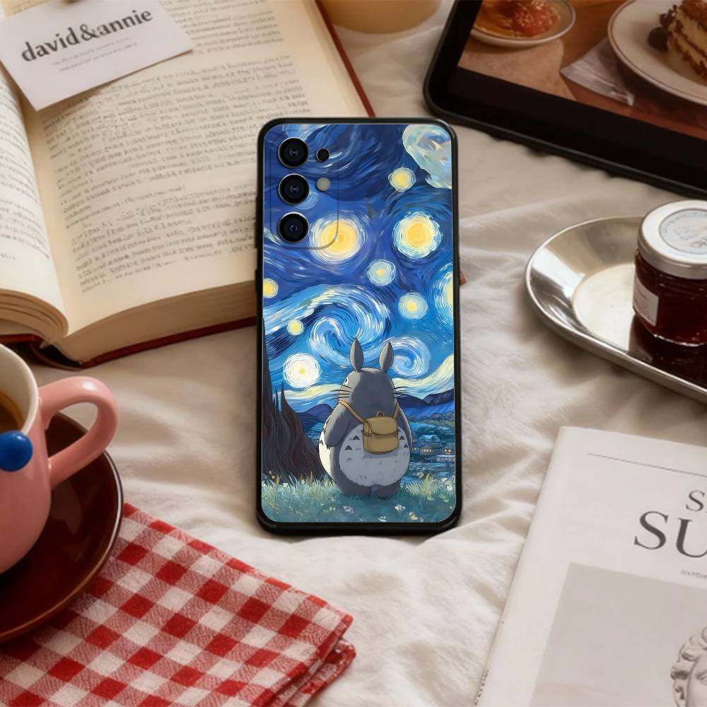 Cute My N-Neighbor Cat T-Totoro-MNT   Phone Case For Samsung S 25,24,23,22,30,21,10,9,Ultra,Plus,Lite,FE,4,5 G Soft Black Case