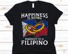Happiness Is Being Married To A Filipino Shirt, Filipino Gift, Flag Of The Philippines, Pilipinas, Wedding Ring, Married, Anniversary Gift