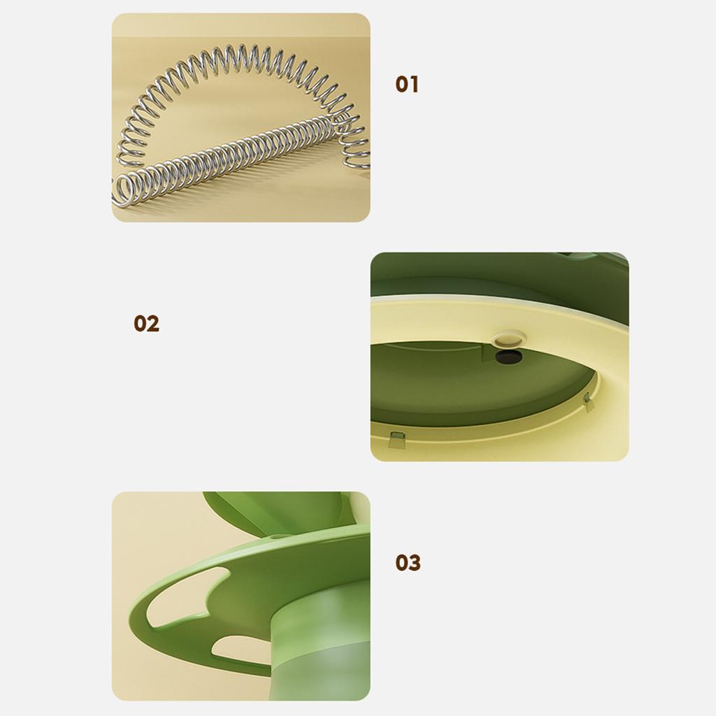 Cat Ball Track 3-Level Roller Tower With Teaser Cat Toy Roller For Kitchen Apartment Relaxation Zone Entryway Home Living Room