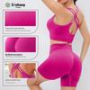 Europäischer & Amerikanischer Sommer Cross-Back Beauty Nahtloses Sport-BH & Yoga-Set - Sexy, Atmungsaktiv, Hüfthebende Hose