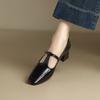 Square Head Mary Jane Shoes Women's 2025 French Retro T-button Thick Heel Single Shoes Simple Temperament Light Luxury Women's High Heels