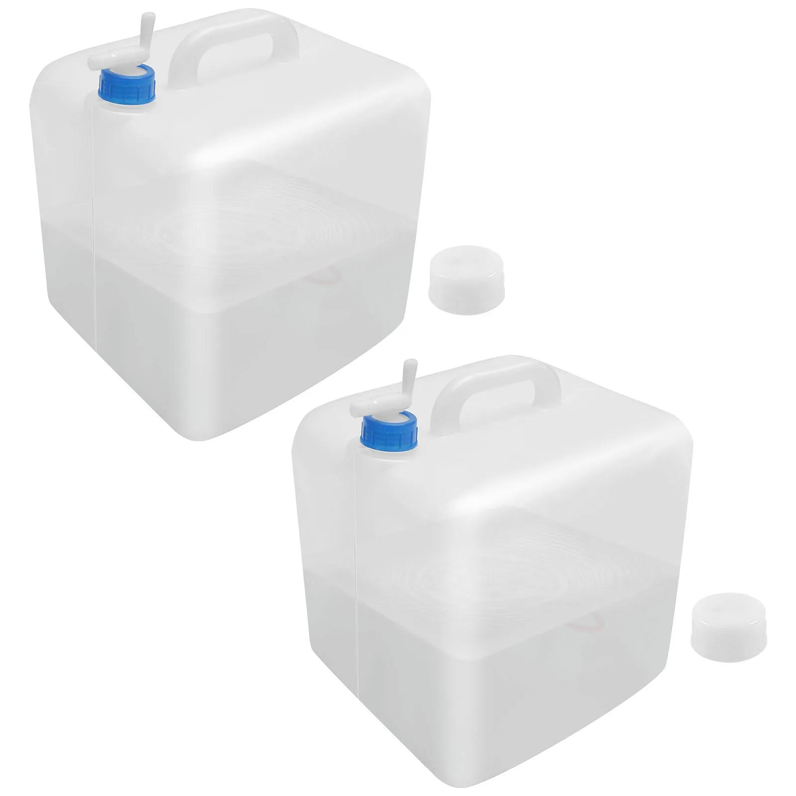 

2Pcs 20L Collapsible Drinking Water Container with Spigot Portable Large Capacity Water Storage Bags for Outdoors Camping Hiking