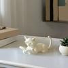 Yousheng Reading Cat Ornament, 3D Printed Desk Decor with Glasses & Book, Multi-Functional Phone Stand Holder Bookend, Eco PLA Home Decor Gift for