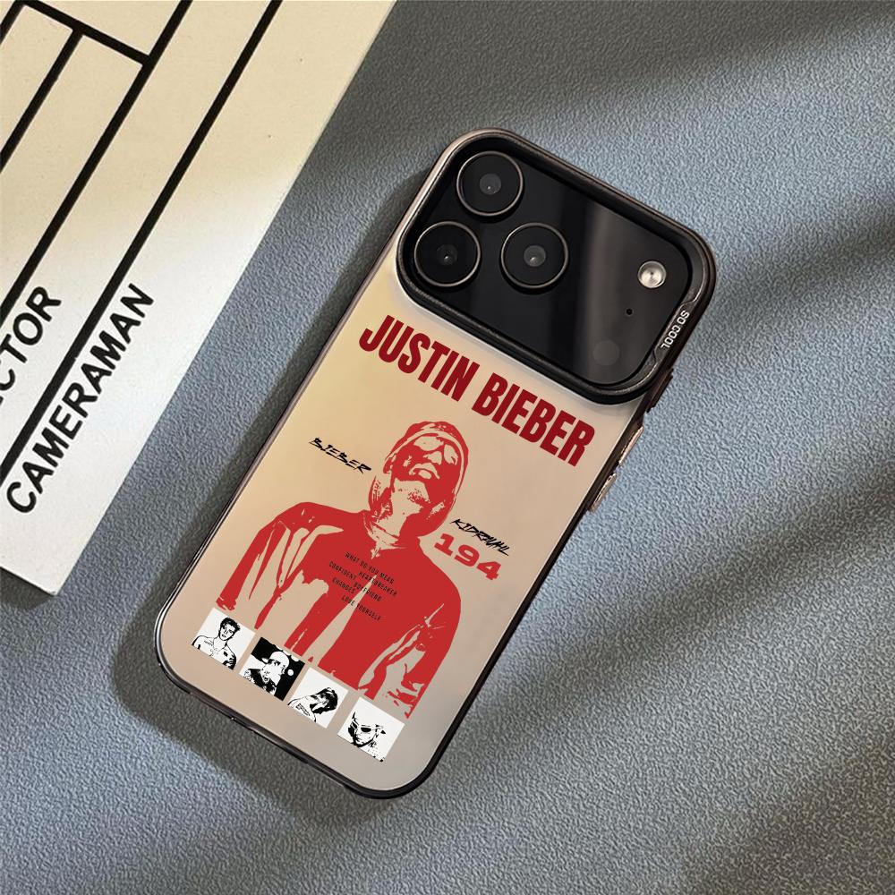 Singer J-Justin B-Bieber Phone Case For iPhone 17 16 15 14 13 12 11 Pro Max Air Matte Laser Aurora Shockproof Funda