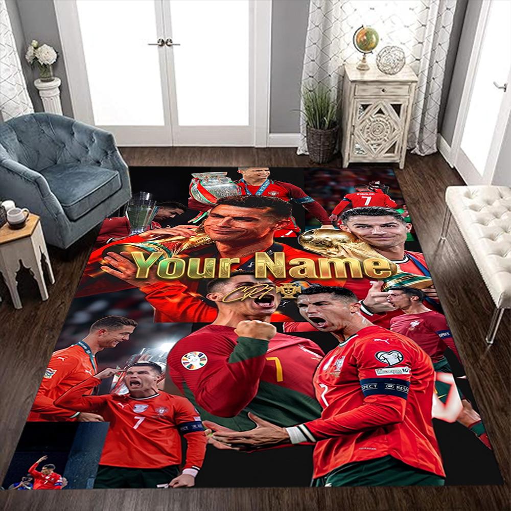 Cristiano Ronaldo (32) Customizable Name Floor Mat Suitable for Game Room Study room Hallway Decorate room Antislip Carpet Decorate Offices