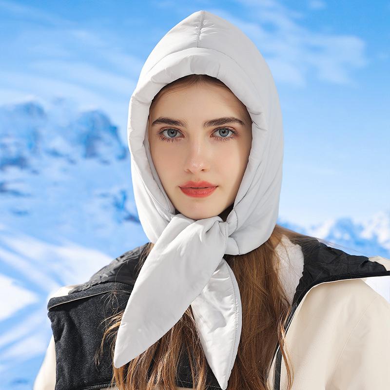 1PC Waterproof Adjustable Earflap Thickened Winter Fleece Lined Hat Face Slimming Windproof Cute Women's Retro